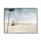 Stupell Industries Empty Beach Coast with Lifeguard Stand Gray Framed Wall Art